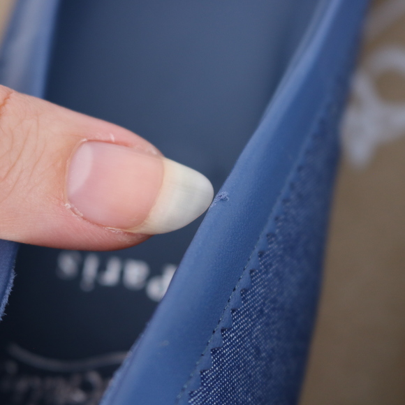 Christian Louboutin 41 Mamadrague Square Toe Ballerina Denim Blue Flats E834 - Picture 12 of 15